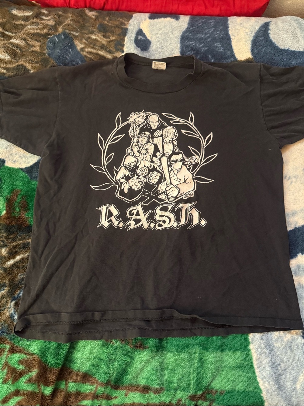 Anvil Black Graphic R.A.S.H. Short Sleeve Tee